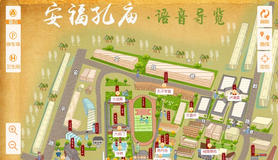 五龙口镇手绘地图：智慧景区智能化服务的延伸
